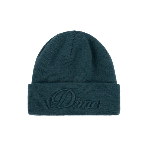 Dime Cursive Fold Beanie Bonnet - Teal - Streetart.fr